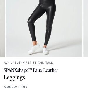 SPANX Faux Leather Leggings